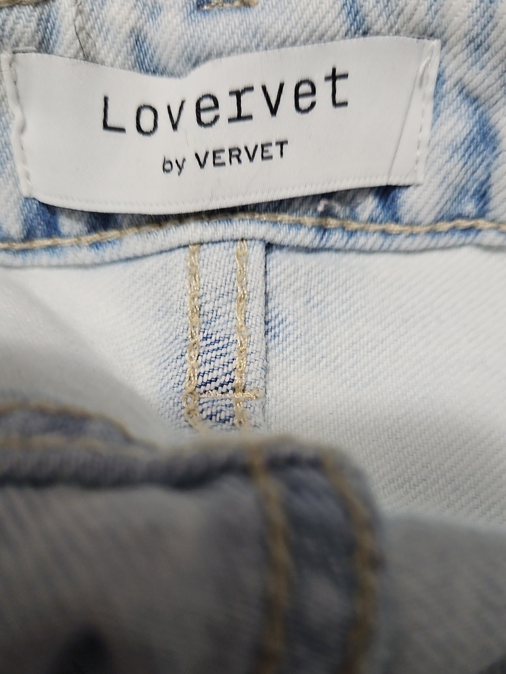 Lovervet 90's Vintage Super High-Rise  Distressed Straight-Leg Jeans-NWOT - Picture 10 of 11
